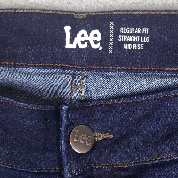 Lee Jeans‎ Women's 22 W Blue Regular Fit Straight Leg High Rise Dark 42x27 - Picture 4 of 16